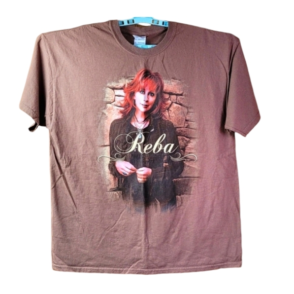 Gildan Reba McEntire Brown 100% Cotton Preshrunk T Shirt  XL - Picture 1 of 7